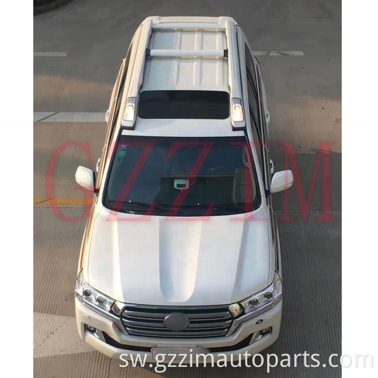 Car Accessories Aluminum Alloy Roof Rack Luggage Carrier With Light Used For LC200 Land Cruiser 2008-2018